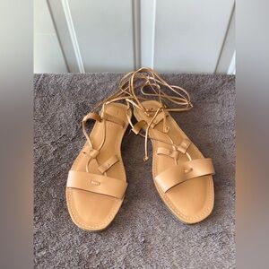 Madewell tan strappy sandals size 6.5